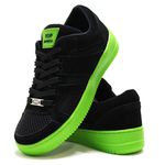 Tênis Casual Conforto Top Fitness Cano Baixo Preto/Verde