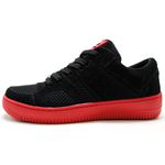 Tênis Casual Conforto Top Fitness Cano Baixo Preto/Vermelho