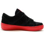 Tênis Casual Conforto Top Fitness Cano Baixo Preto/Vermelho