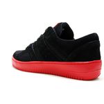 Tênis Casual Conforto Top Fitness Cano Baixo Preto/Vermelho