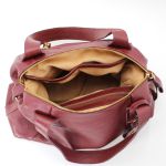 Bolsas Femininas De Couro Legitimo Lirom Macio Alça de Ombro Alta Qualidade Marsala
