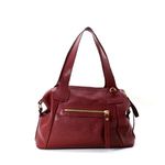 Bolsas Femininas De Couro Legitimo Lirom Macio Alça de Ombro Alta Qualidade Marsala