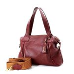 Bolsas Femininas De Couro Legitimo Lirom Macio Alça de Ombro Alta Qualidade Marsala