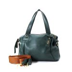 Bolsas Femininas De Couro Legitimo Lirom Macio Alça de Ombro Alta Qualidade Verde