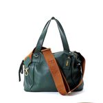 Bolsas Femininas De Couro Legitimo Lirom Macio Alça de Ombro Alta Qualidade Verde