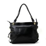 Bolsas Femininas Grande De Couro Legitimo Lirom Alça de Ombro Preta