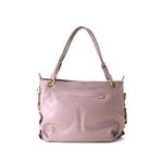 Bolsas Femininas Grande De Couro Legitimo Lirom Alça de Ombro Rosê