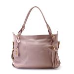 Bolsas Femininas Grande De Couro Legitimo Lirom Alça de Ombro Rosê