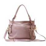 Bolsas Femininas Grande De Couro Legitimo Lirom Alça de Ombro Rosê