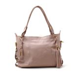 Bolsas Femininas Grande De Couro Legitimo Lirom Alça de Ombro Rosê