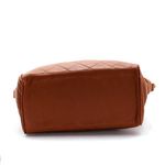 Bolsas Femininas Grande De Couro Legitimo Macio Lirom Super Luxuosa Caramelo