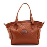 Bolsas Femininas Grande De Couro Legitimo Macio Lirom Super Luxuosa Caramelo