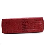 Bolsas Femininas Couro Legítimo Croco Lirom Alça Corrente Dourada Luxuosa