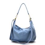 Bolsas Em Couro Legitimo Genuino Lirom Estilo Clássico Azul