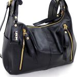 Bolsas Em Couro Legitimo Genuino Lirom Estilo Clássico Preto