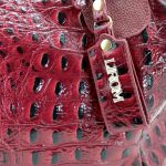 Bolsas Femininas Lirom Em Couro Legítimo Croco Marsala Sofisticada e Luxuosa