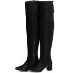 Bota Over The Knee Lirom Cano Super Longo Preta