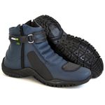 Bota Motociclista Pedal2 Cano Curto Com Ziper Azul