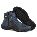 Bota Motociclista Pedal2 Cano Curto Com Ziper Azul