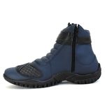 Bota Motociclista Pedal2 Cano Curto Com Ziper Azul