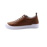 Tênis Casual Lirom Flat Em Couro Caramelo