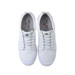 Tênis Casual Lirom Flat Em Couro Branco