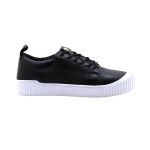 Tênis Casual Lirom Flat Em Couro Preto