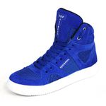 Tenis Botinha Sneakers Cano Alto Top Fitness Azul