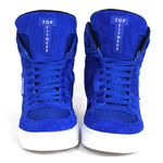 Tenis Botinha Sneakers Cano Alto Top Fitness Azul