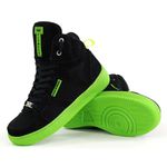 Tenis Sneakers Cano Alto Top Fitness Preto/Verde