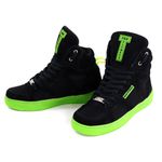 Tenis Sneakers Cano Alto Top Fitness Preto/Verde