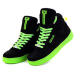 Tenis Sneakers Cano Alto Top Fitness Preto/Verde