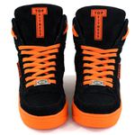 Tenis Sneakers Cano Alto Top Fitness Preto/Laranja