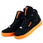 Tenis Sneakers Cano Alto Top Fitness Preto/Laranja