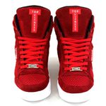 Tenis Sneakers Cano Alto Top Fitness Vermelho