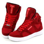 Tenis Sneakers Cano Alto Top Fitness Vermelho