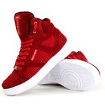Tenis Sneakers Cano Alto Top Fitness Vermelho
