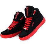 Tenis Bota Academia Cano Alto Top Fitness Preto/Vermelho