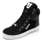 Tenis Botinhas Cano Alto Top Fitness Preto/Branco 