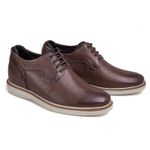 Sapato Social Rafarillo Boston Aumenta Altura Original 99054 Café/Branco