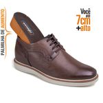 Sapato Social Rafarillo Boston Aumenta Altura Original 99054 Café/Branco