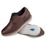 Sapato Social Rafarillo Boston Aumenta Altura Original 99054 Café/Branco