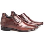 Sapato Social Rafarillo Aumenta Altura Couro Original 53005 Mogno