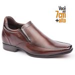 Sapato Rafarillo Social Vegas Alth 7cm Mais Alto Couro 3225 Mogno