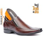 Sapato Rafarillo Social Vegas Alth 7cm Mais Alto Couro 3225 Mogno