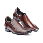 Sapato Rafarillo Social Vegas Alth 7cm Mais Alto Couro 3225 Mogno