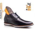 Sapato Social Masculino Rafarillo Couro Você 7cm +Alto 67051 Preto