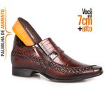 Sapato Social Rafarillo Vegas Você 7cm Mais Alto Couro 3268 Mogno