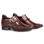 Sapato Social Rafarillo Vegas Você 7cm Mais Alto Couro 3268 Mogno