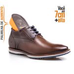 Sapato Social Masculino Rafarillo Couro Você 7cm +Alto 67051 Mogno